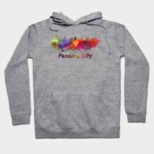 Panama city skyline in watercolor Hoodie